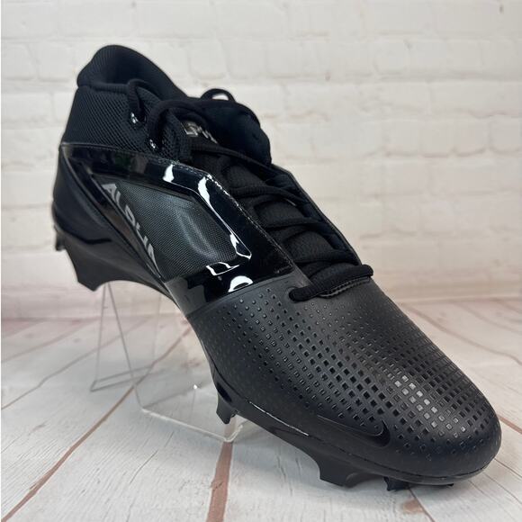 Nike Alpha Menace 4 Pro Black/Silver Football Cleats Mens Size 13 (FD7037-002) - Picture 2 of 10
